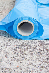 Polyethylene protection vapour barrier used in buildings activity