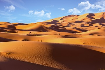 In der Wüste Erg Chebbi in Marokko