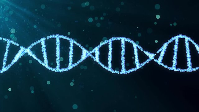 DNA spiral molecule rotating animation background new quality beautiful natural health cool nice stock video footage