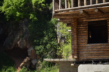 old wooden house in the forest