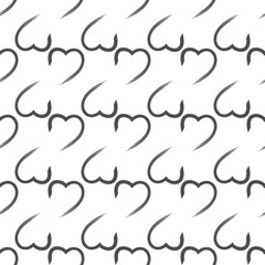 Black heart abstract seamless pattern. Fashion graphic background design. Modern stylish abstract texture. Monochrome template for prints, textiles, wrapping, wallpaper, website. Vector illustration.