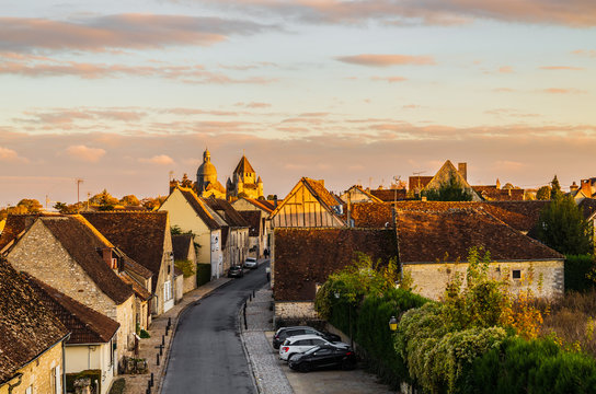 Panorama of Provins, medieval town in France