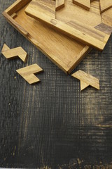 Naklejka na ściany i meble tangram,game,puzzle,chinese,wood,concept,logic,problem,mental,complexity,intelligence,leisure,logical,match,pattern,play,question,skill,classic,box,pieces,traditional,brainteaser,solution,solve,backgr