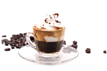 hot coffee Espresso Con Panna
