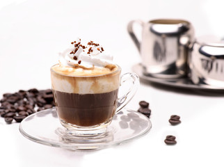 hot coffee Espresso Con Panna