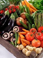 BOX OF FRESH VEGETABLES
