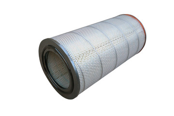 Air filter, auto spare part isolated on white background