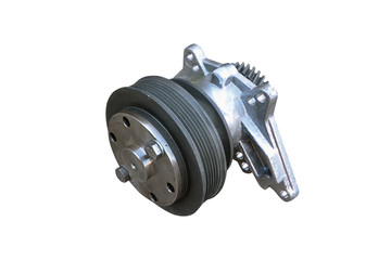 Car belt tensioner roller isolated on white background