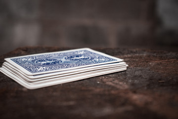 Deck of Cards on Wood