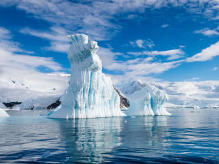 Pinnacle shaped iceberg in Andvord Bay near Neko Harbour, Antarctic Peninsula, Antarctica