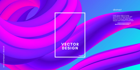 Abstract Wave Gradient Liquid Shape. 3d Background.