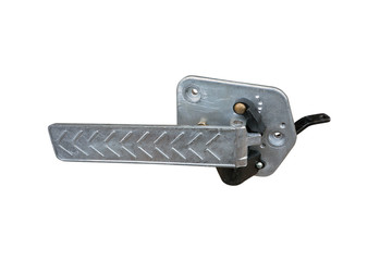 Pedal car accelerator isolated on a white background