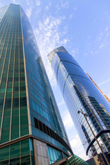 Obraz premium High-rise buildings and blue sky in Moscow