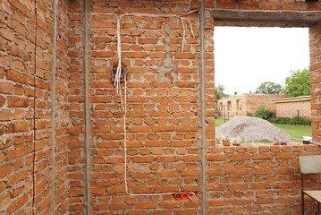 Detail of building a new house