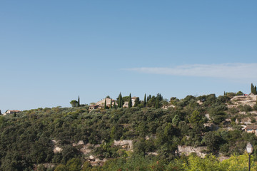 Fototapeta premium Beautiful view of the valley of Provence from the top of the hill