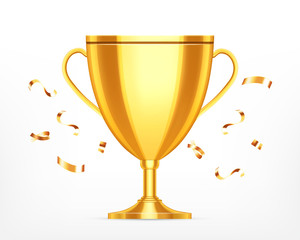 Winner cup on a white