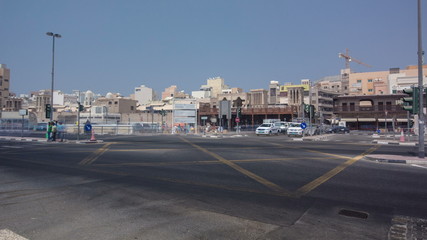 Intersection at entrance of the Dubai Old Souq in Dubai timelapse