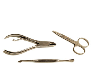 Manicure set isolated with shadow.