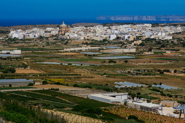 Fototapeta na wymiar Beautiful view from hill to Malta