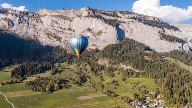 Aerial footage from a hot air balloon show located in Flims, Switzerland - surrounded by beautiful mountains. Filmed during the sunrise with the DJI Inspire 2 drone in 5.2k RAW and downscaled to 4k.