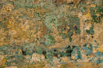 Yellow with green  wall in Valletta, Malta