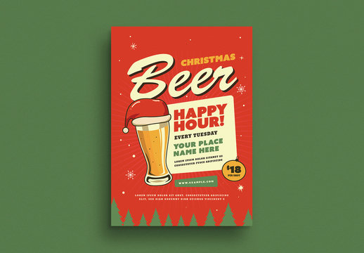 Holiday Happy Hour Flyer Layout