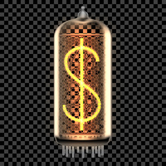 Nixie tube indicator lamp with symbol