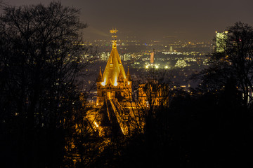 castle Drachenburg bonn germany on an winter evening