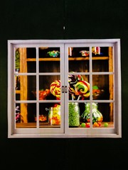 Christmas candy window store