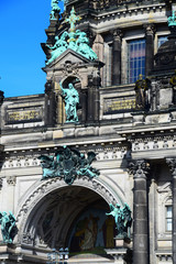 Architectural details of the baroque Berliner Dom (Cathedral) on Museum Island in central Berlin, Germany