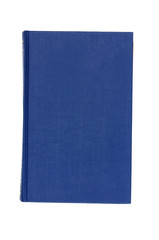 Blue book isolated on white background. View from above.
