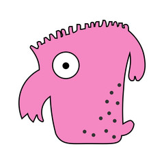 Alien Monster. Vector illustration.