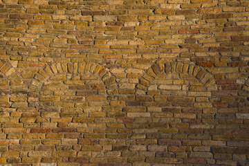 Old gothic brick wall in stockholm