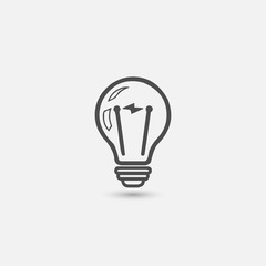 Light bulb Vector illustration.
