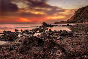 Obraz premium Dawn over the Strait in Crimean