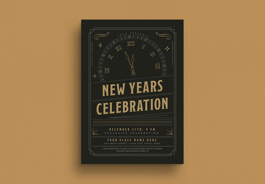 New Year's Eve Celebration Event Flyer Layout