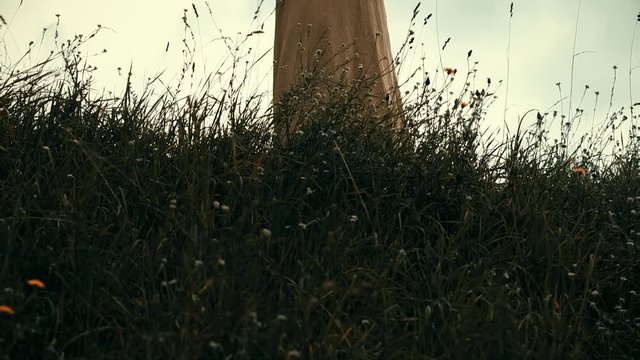 An ancient Slavic pagan city built of wood, excellent scenery for a historical film, old wooden churches and houses, an orthodox cross, summer time, no people in the frame, old Kiev