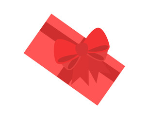 Red Gift with Red Ribbon and Bow