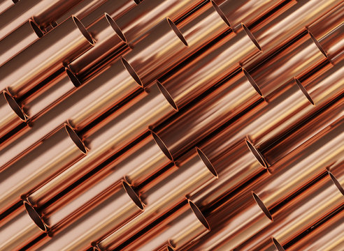 Copper pipes, copper rolled metal products.