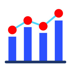 Graph chart vector icon