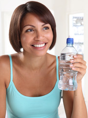 WOMAN WITH BOTTLE OF WATER