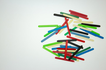 colored pencils isolated on white background