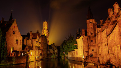 Fototapeta na wymiar Night view of Bruges