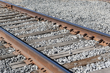 Old railroad tracks.Rail Road Train Track