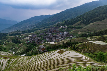 Reis-Terrassen bei Ping-An, China