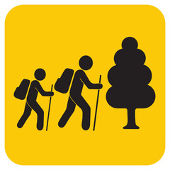 Hiking icon illustration