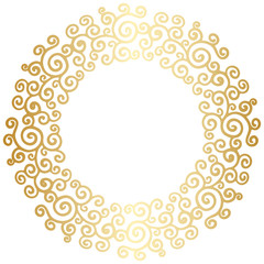 A Round Vector Swirl Frame with a Holiday Feel