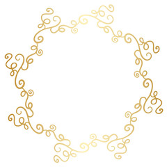A Round Vector Swirl Frame with a Holiday Feel