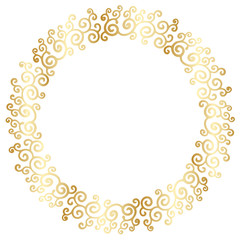 A Round Vector Swirl Frame with a Holiday Feel