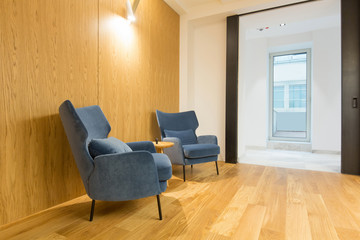 Interior of a luxury hotel lobby